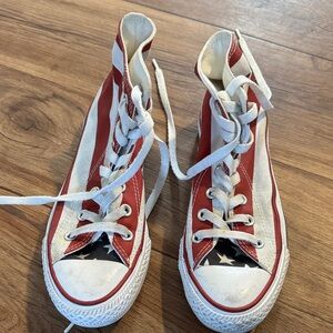 Converse Kids Red and White Star High-Tops